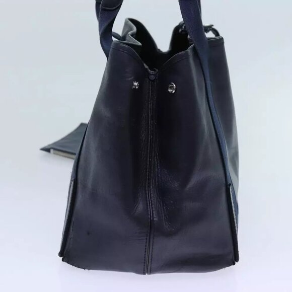 BALENCIAGA Cabas Hand Bag Leather Navy Auth - Picture 5 of 7